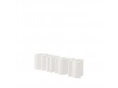 Скамья пластиковая дизайнерская SLIDE Amore Standard полиэтилен молочный белый Фото 5