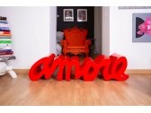 Скамья пластиковая дизайнерская SLIDE Amore Standard полиэтилен пламенный красный Фото 10
