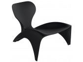 Лаунж-стул пластиковый SLIDE Isetta Lacquered полиуретан матовый черный Фото 1