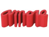 Скамья пластиковая дизайнерская SLIDE Amore Standard полиэтилен пламенный красный Фото 1