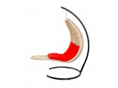 Кресло плетеное подвесное DW Chaise Lounge  сталь, искусственный ротанг, полиэстер белый Фото 14