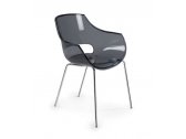 Кресло прозрачное PAPATYA Opal-ML сталь, поликарбонат хромированный, антрацит Фото 4