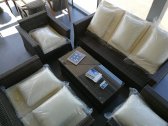Комплект плетеной мебели Tagliamento Fantasy алюминий, искусственный ротанг, акрил коричневый, бежевый Фото 6