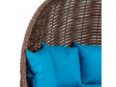 Лаунж-диван плетеный DW Grand Nest сталь, искусственный ротанг, ткань коричневый Фото 6