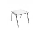 Столик металлический приставной PAPATYA Zen Side Table сталь, компакт-ламинат HPL белый Фото 4