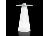 Стол пластиковый барный светящийся SLIDE Peak Lighting полиэтилен, закаленное стекло белый Фото 7