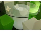 Стол пластиковый со стеклом светящийся SLIDE Arthur Lighting полиэтилен, закаленное стекло белый Фото 9