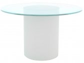 Стол пластиковый со стеклом светящийся SLIDE Arthur Lighting полиэтилен, закаленное стекло белый Фото 1
