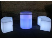 Стол пластиковый со стеклом светящийся SLIDE Arthur Lighting полиэтилен, закаленное стекло белый Фото 10
