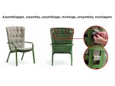 Кресло-качалка пластиковое с подушкой Nardi Folio стеклопластик, акрил тортора, розовый Фото 12