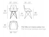 Кресло пластиковое Vondom Faz Basic сталь, полипропилен белый Фото 2