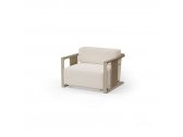 Кресло лаунж мягкое Vondom Tulum алюминий, тик, ткань натуральный Фото 5