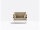 Кресло с подушками PEDRALI Reva P алюминий, ткань белый, песочный Фото 4