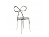 Комплект пластиковых стульев Qeeboo Ribbon Metal Finish Set 2 полипропилен серебристый Фото 9