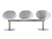Система с тремя сидениями PEDRALI Gliss чугун, сталь, технополимер Фото 1