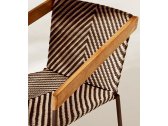 Кресло плетеное Ethimo Allaperto Bistro тик, алюминий, роуп кофейный, светло-серый, темно-серый Фото 5