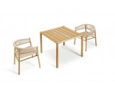Кресло деревянное плетеное Ethimo Kilt тик, роуп натуральный тик, песочный Фото 15