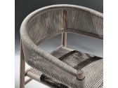 Кресло деревянное плетеное Ethimo Kilt тик, роуп мореный тик, темно-серый Фото 6