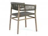 Кресло деревянное плетеное Ethimo Kilt тик, роуп мореный тик, темно-серый Фото 4