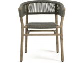 Кресло деревянное плетеное Ethimo Kilt тик, роуп мореный тик, темно-серый Фото 1
