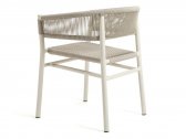Кресло металлическое плетеное Ethimo Kilt алюминий, роуп теплый белый, светло-серый Фото 4