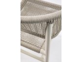 Кресло металлическое плетеное Ethimo Kilt алюминий, роуп теплый белый, светло-серый Фото 6