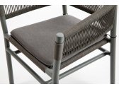 Кресло металлическое плетеное Ethimo Kilt алюминий, роуп теплый серый, темно-серый Фото 8
