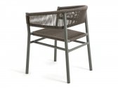 Кресло металлическое плетеное Ethimo Kilt алюминий, роуп теплый серый, темно-серый Фото 5