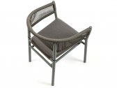 Кресло металлическое плетеное Ethimo Kilt алюминий, роуп теплый серый, темно-серый Фото 6
