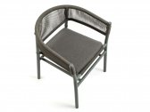 Кресло металлическое плетеное Ethimo Kilt алюминий, роуп теплый серый, темно-серый Фото 7