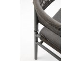 Кресло металлическое плетеное Ethimo Kilt алюминий, роуп теплый серый, темно-серый Фото 9