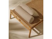 Лежак деревянный плетеный с подушками Ethimo Kilt тик, роуп, ткань натуральный тик, песочный Фото 4