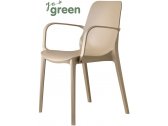 Кресло пластиковое Scab Design Ginevra Go Green технополимер бежевый Фото 1