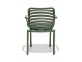 Кресло металлическое с подушкой Tagliamento Armona алюминий, тик, акрил зеленый, светло-серый Фото 10
