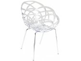Кресло прозрачное PAPATYA Flora-ML сталь, поликарбонат хромированный, прозрачный Фото 1