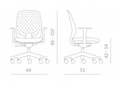 Кресло компьютерное Kastel Key Smart сталь, алюминий, полипропилен, стекловолокно, нейлон, ткань Фото 2