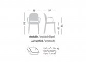 Кресло пластиковое Gaber Panama BL B бук, технополимер белый Фото 2