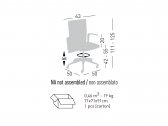 Кресло офисное с обивкой Gaber Elodie Executive 05R алюминий, ткань Фото 2