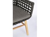 Кресло плетеное с подушкой Garden Relax Wilson тик, алюминий, искусственный ротанг, олефин натуральный, черный, серый Фото 7