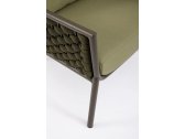 Лаунж-кресло плетеное с подушкой Garden Relax Everly алюминий, роуп, олефин коричневый, зеленый, оливковый Фото 6
