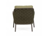 Лаунж-кресло плетеное с подушкой Garden Relax Everly алюминий, роуп, олефин коричневый, зеленый, оливковый Фото 4