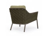 Лаунж-кресло плетеное с подушкой Garden Relax Everly алюминий, роуп, олефин коричневый, зеленый, оливковый Фото 5