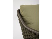 Лаунж-кресло плетеное с подушкой Garden Relax Everly алюминий, роуп, олефин коричневый, зеленый, оливковый Фото 7