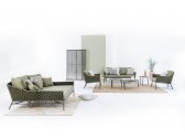 Лаунж-кресло плетеное с подушкой Garden Relax Everly алюминий, роуп, олефин коричневый, зеленый, оливковый Фото 9