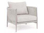 Лаунж-кресло плетеное с подушками Garden Relax Jacinta алюминий, роуп, олефин лунный Фото 1