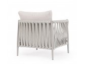 Лаунж-кресло плетеное с подушками Garden Relax Jacinta алюминий, роуп, олефин лунный Фото 4