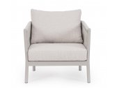 Лаунж-кресло плетеное с подушками Garden Relax Florencia алюминий, роуп, олефин лунный Фото 2