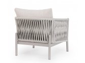 Лаунж-кресло плетеное с подушками Garden Relax Florencia алюминий, роуп, олефин лунный Фото 4