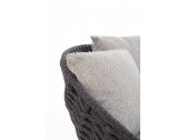 Лаунж-лежак плетеный с подушками Garden Relax Tamires тик, алюминий, роуп, олефин натуральный, антрацит, серый Фото 6