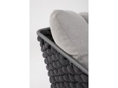 Лаунж-лежак плетеный с подушками Garden Relax Everly алюминий, роуп, олефин антрацит, графит Фото 6